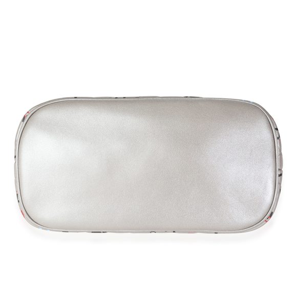 Chanel Limited Edition Silver Quilted Lambskin Data Center Print Zip Pouch - Picture 4 of 5